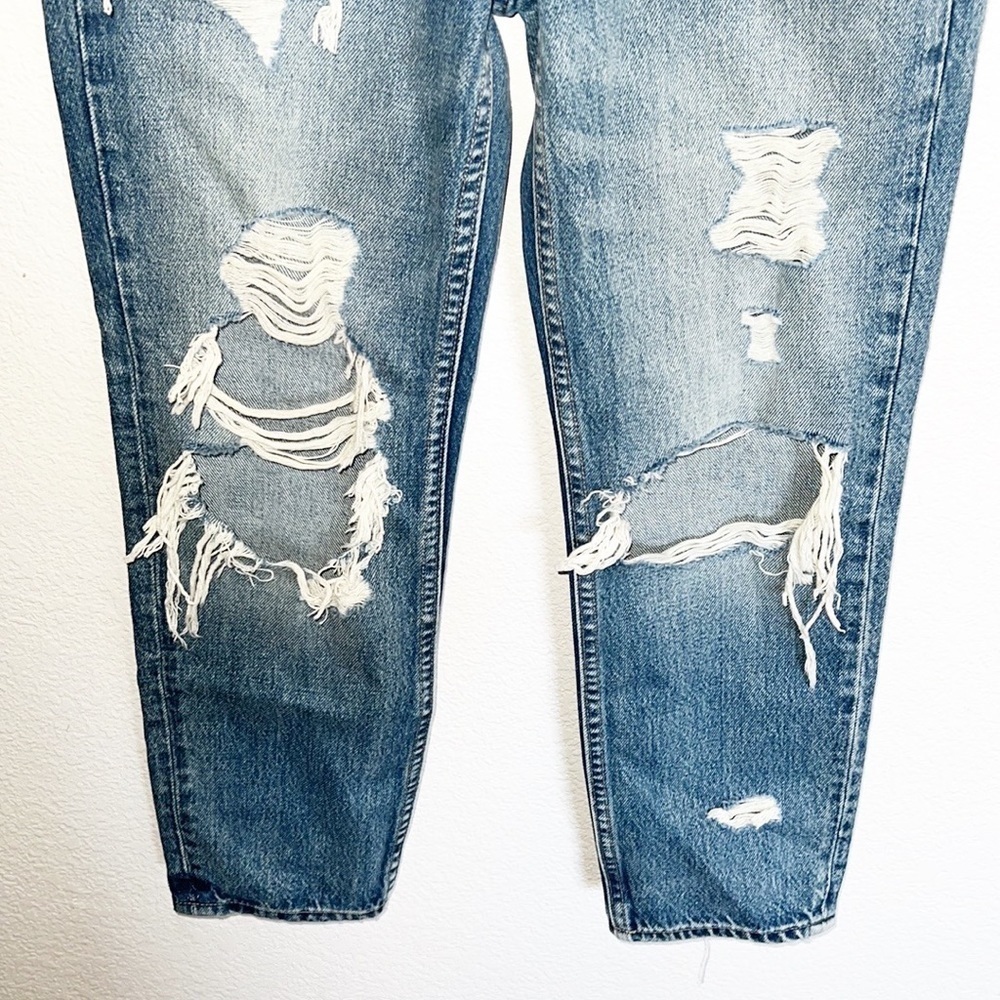Gap Denim Cheeky Straight Destressed Destroyed Button Fly Jeans - Picture 3 of 13